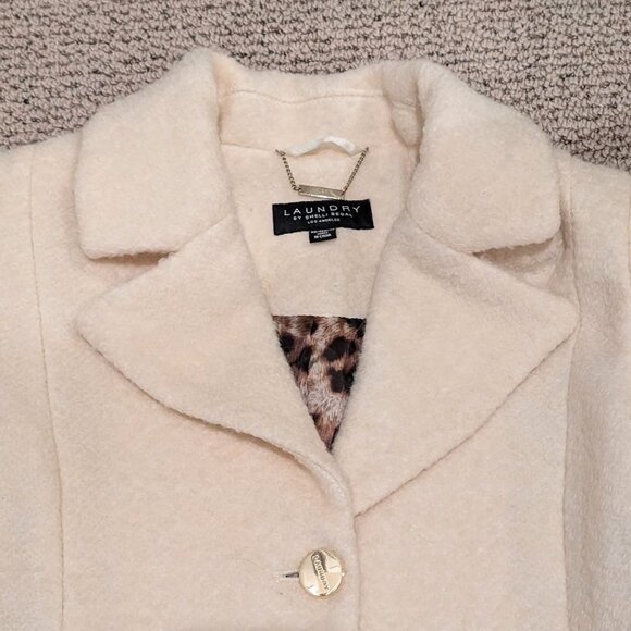 Laundry By Shelli Segal wool blended Boucle Skirted Hem Coat - Picture 3 of 7